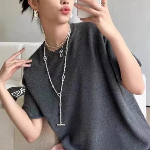 Multilayer Luxury Silver Necklace - Picture 9 of 11